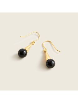 Onyx cone drop earrings