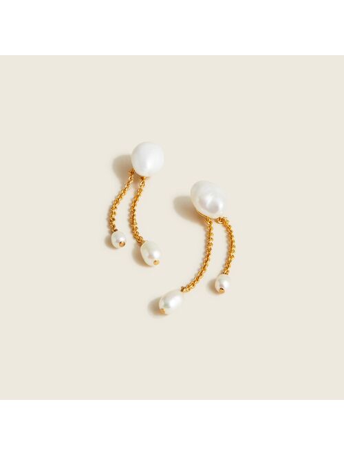 J.Crew Pearl chain earrings