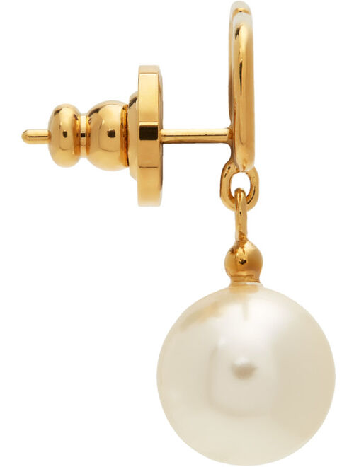 VALENTINO GARAVANI Gold VLogo Pearl Earrings