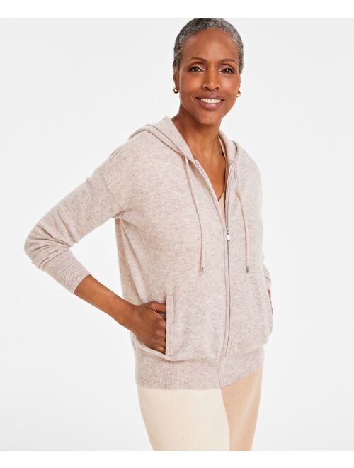 Charter Club Cashmere Zip-Front Hoodie, Created for Macy's