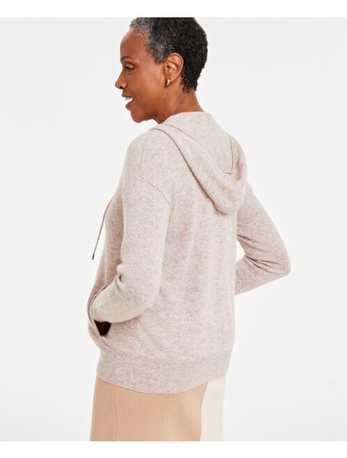 Charter Club Cashmere Zip-Front Hoodie, Created for Macy's