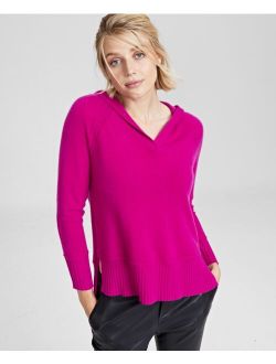Cashmere Solid Hooded-Pullover, In Regular and Petites, Created for Macy's