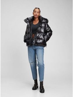 100% Recycled Polyester Heavyweight Cropped Puffer Jacket