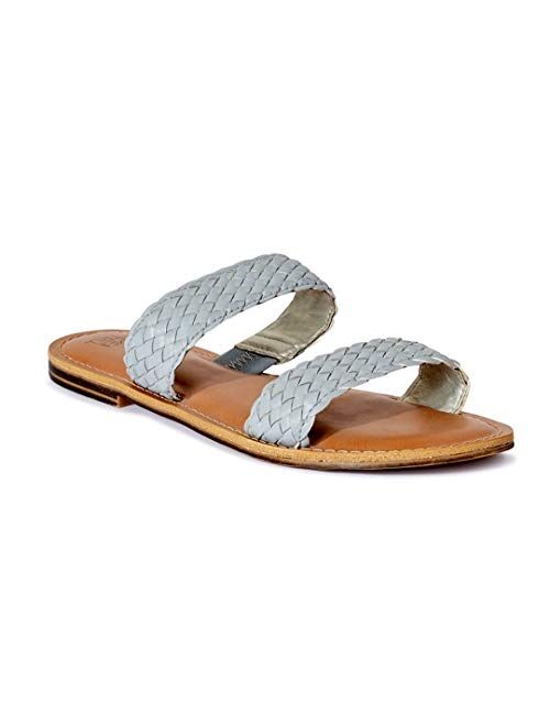 Time and Tru Women's Two Band Sandals Memory Foam
