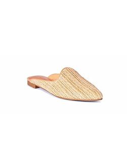 Women's Woven Mules, Natural with Memory Foam(Medium and Wide Widths)