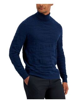 Men's Camo Texture Turtleneck Sweater, Created for Macy's