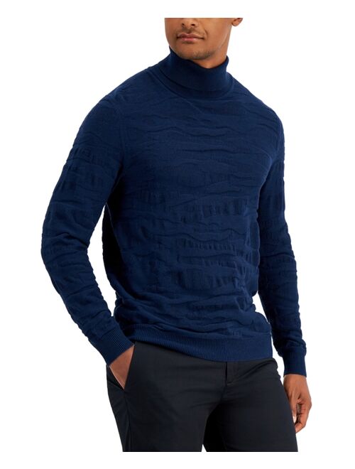 Alfani Men's Camo Texture Turtleneck Sweater, Created for Macy's