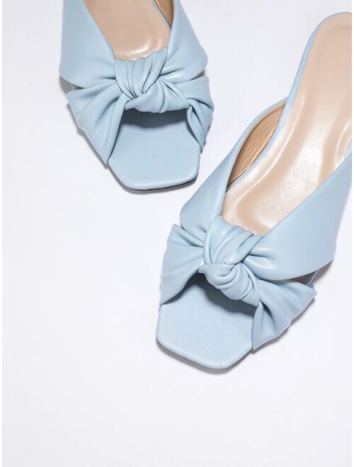 Shein Minimalist Knot Decor Slide Sandals