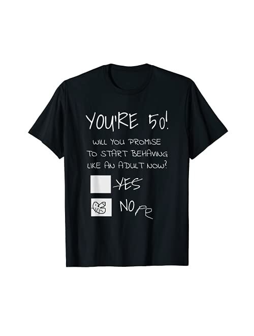 Funny 50th Birthday Gag Gift Idea 50 Years Old Joke Present T-Shirt