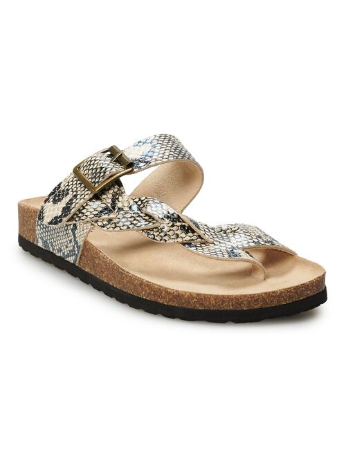 Sonoma Goods For Life® Airbrush Leather Women's Sandals