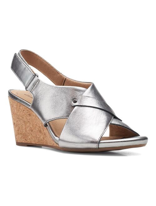 CLARKS ® Margee Eve Women's Leather Wedge Sandals