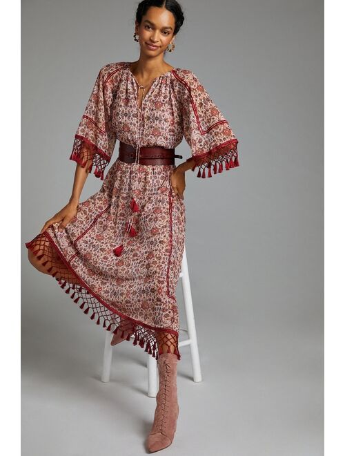 Sachin & Babi Tasseled Floral Maxi Dress