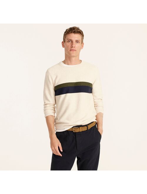 J.Crew Cotton sweater in striped garter stitch