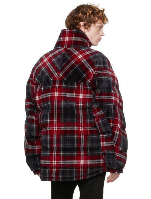 Dolce & Gabbana Reversible Black & Red Quilted Check Jacket