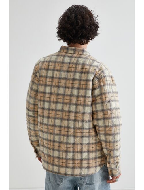 BDG Brushed Plaid Quilted Shirt Jacket