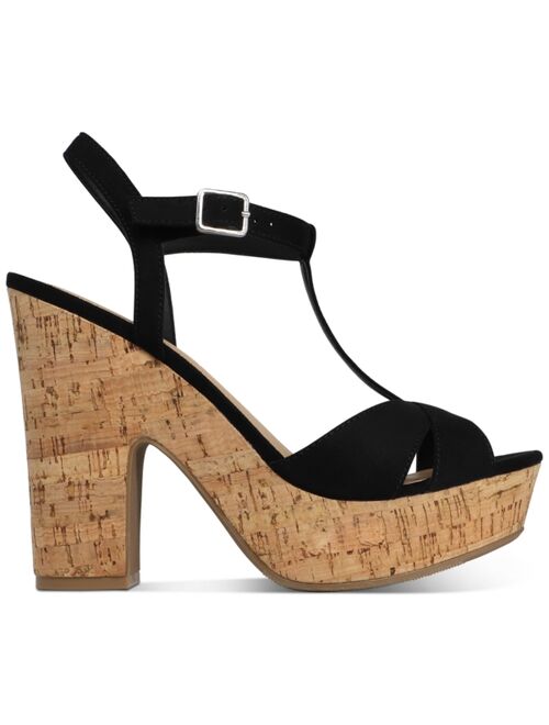 Sun + Stone Jamie T-Strap Platform Dress Sandals, Created for Macy's