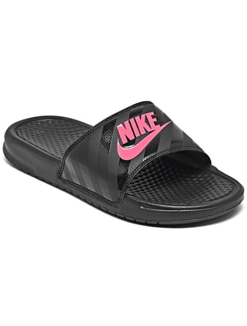Nike Women's Benassi JDI Swoosh Slide Sandals from Finish Line