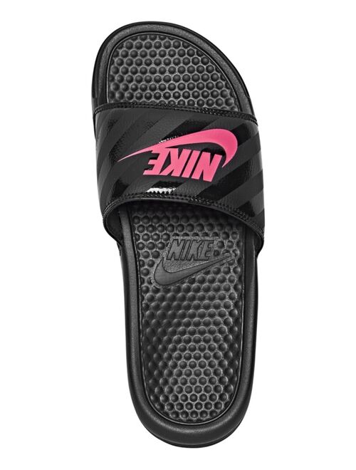 Nike Women's Benassi JDI Swoosh Slide Sandals from Finish Line