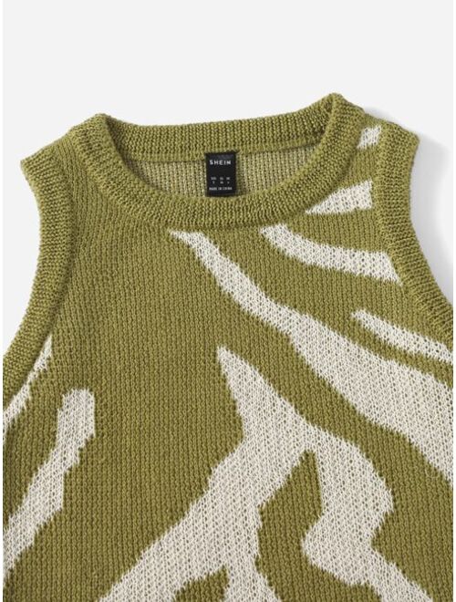 Shein Graphic Pattern Sweater Vest