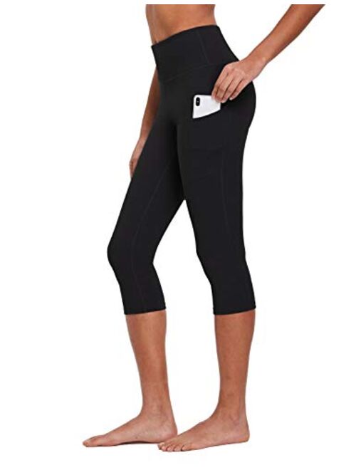 BALEAF Women's Capri Leggings High Waisted Yoga Pants Stretch 3/4 Workout Exercise Capris with Pockets