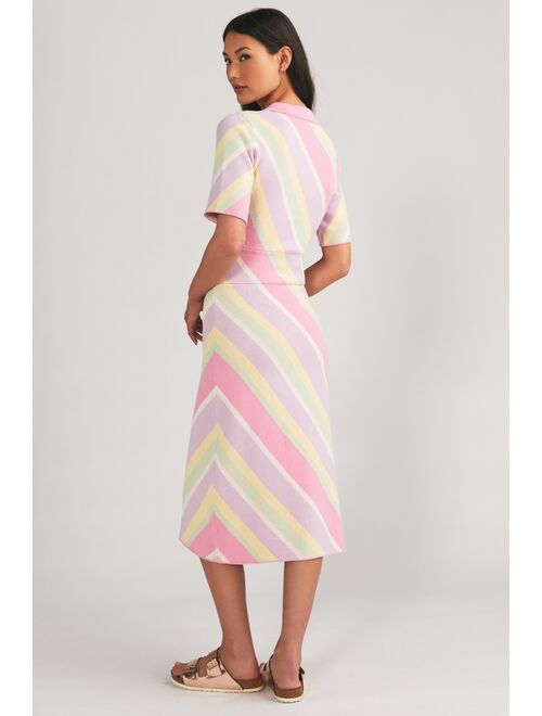 Olivia Rubin Pastel Striped Polo Dress