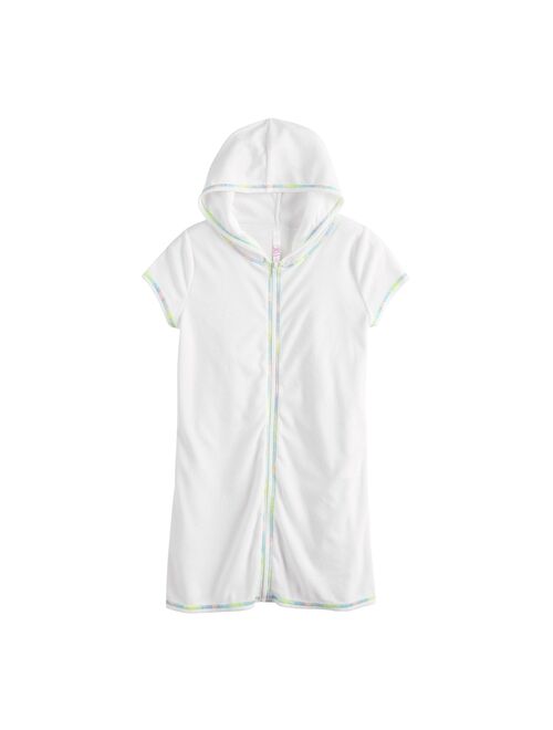 Girls 4-16 SO® White Terry Hooded Swimsuit Cover-Up