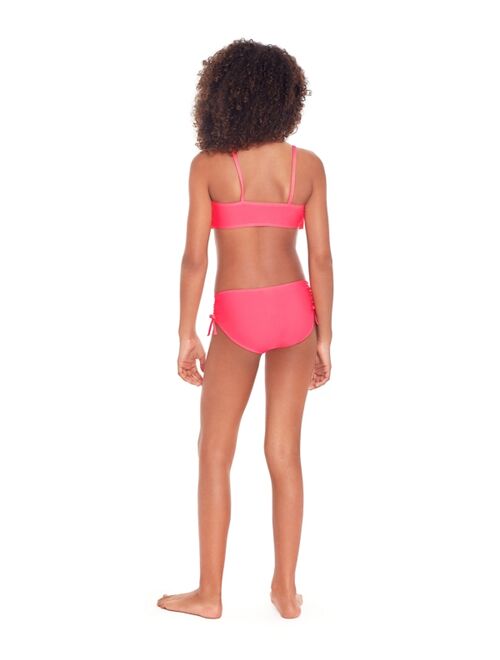 Glitter Beach Big Girls Flounce Bikini Set with Foil Print, 2 Piece