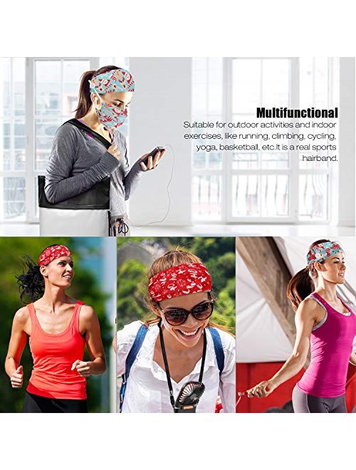 2pcs Face Protection Set - 1 Headband with Buttons + 1 Face Covering for Mother's Day Gift