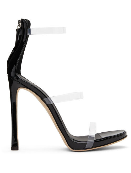 Giuseppe Zanotti Black Patent Harmony Strass Heels