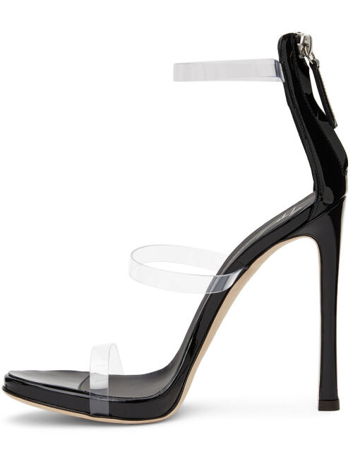 Giuseppe Zanotti Black Patent Harmony Strass Heels