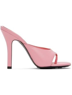 Pink Two Toes Heeled Sandals