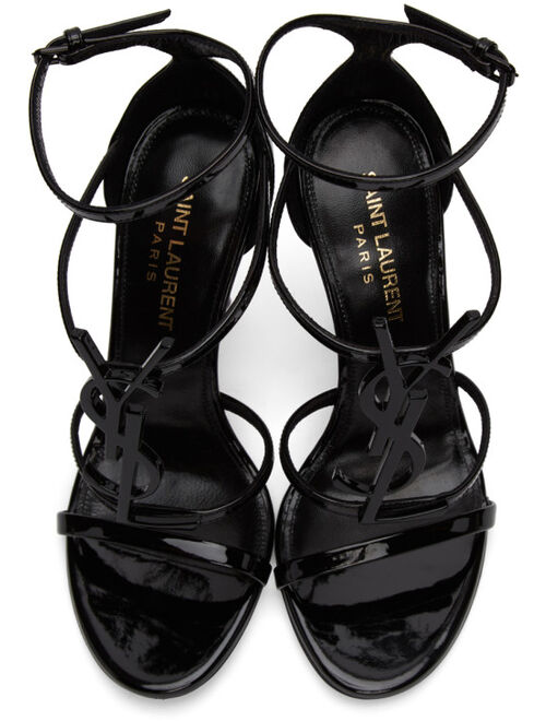 Black Patent Cassandra 100 Heeled Sandals