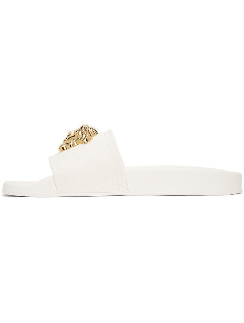 Versace White Palazzo Pool Sandals