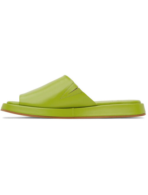 TheOpen Product Green Square Toe Slides
