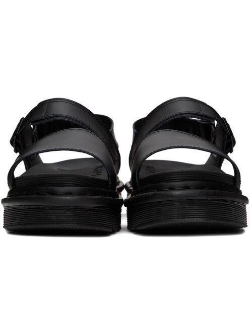 Dr. Martens Black Leather Voss Sandals