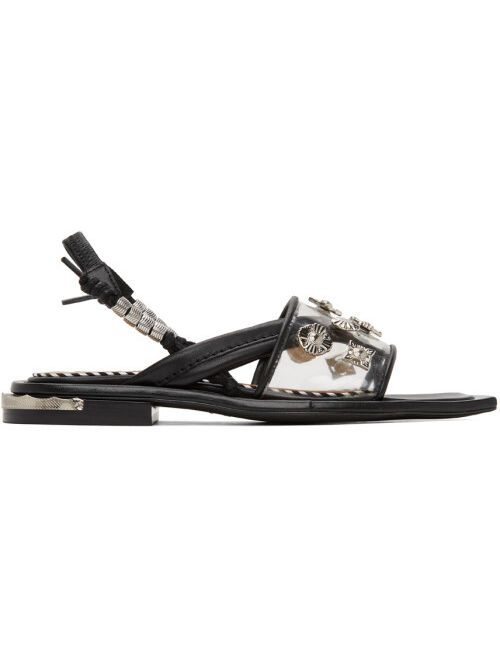 Toga Pulla Black Clear Strap Sandals