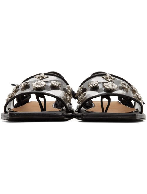 Toga Pulla Black Clear Strap Sandals
