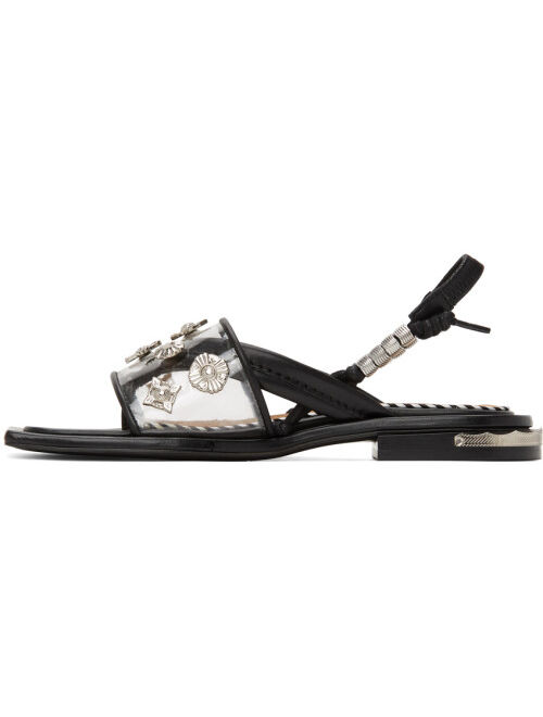 Toga Pulla Black Clear Strap Sandals