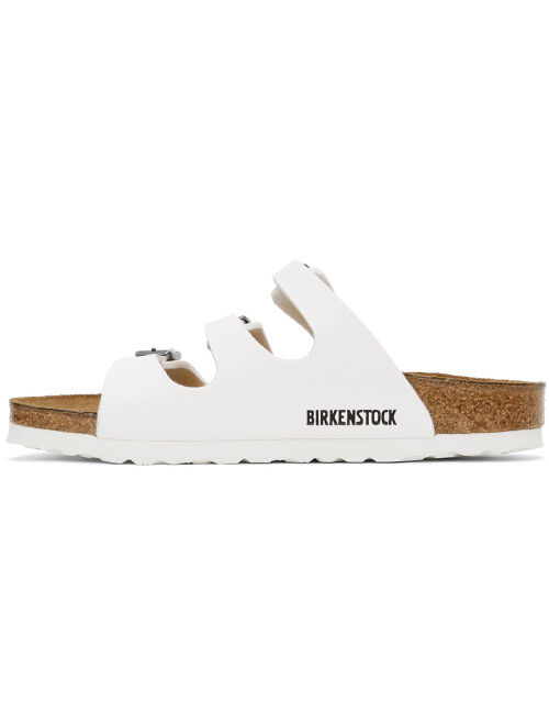 Birkenstock White Birko-Flor Narrow Florida Sandals