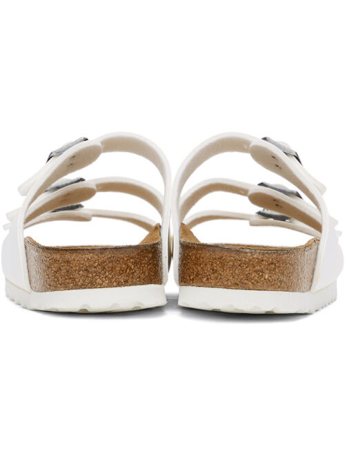Birkenstock White Birko-Flor Narrow Florida Sandals