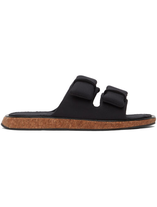 rag & bone Black Recycled Parque Slides