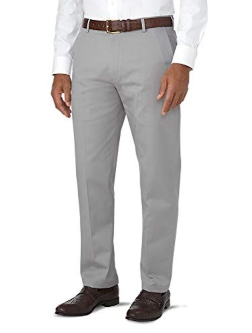 Paul Fredrick Men's Tailored Fit Impeccable Chino Flat Front Pant