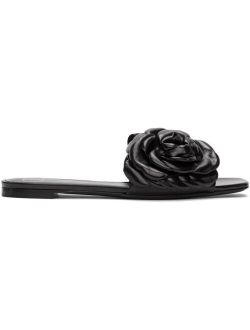 Black 03 Rose Edition Atelier Petal Flat Sandals