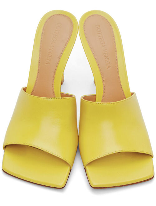 Bottega Veneta Yellow Stretch Heeled Sandals