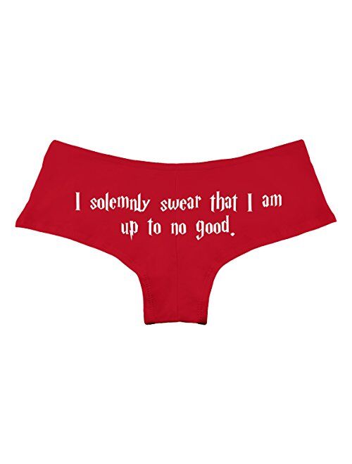 I Solemnly Swear That I Am Up to No Good Parody Funny Women's Boyshort Underwear Panties