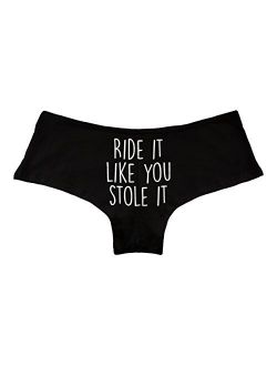 Ride It Like You Stole It Funny Women's Boyshort Underwear Panties