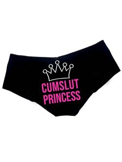 CUMSLUT PRINCESS Funny Women Underwear Black Hipster Panties