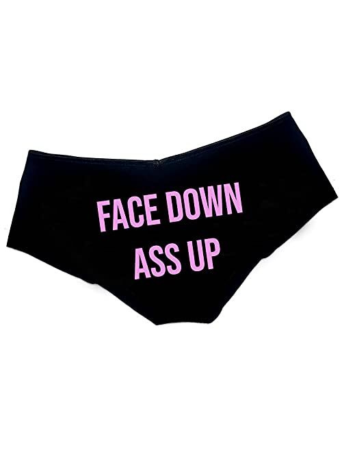 FACE DOWN ASS UP Fun Womens Funny Underwear Hipster Panty