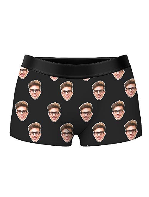 Custom Mens Underwear Boxers Briefs Wife's Face on Body Novelty Funny Gag Comical Gift