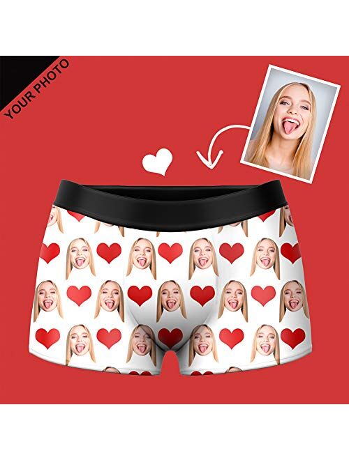 Custom Mens Underwear Boxers Briefs Wife's Face on Body Novelty Funny Gag Comical Gift